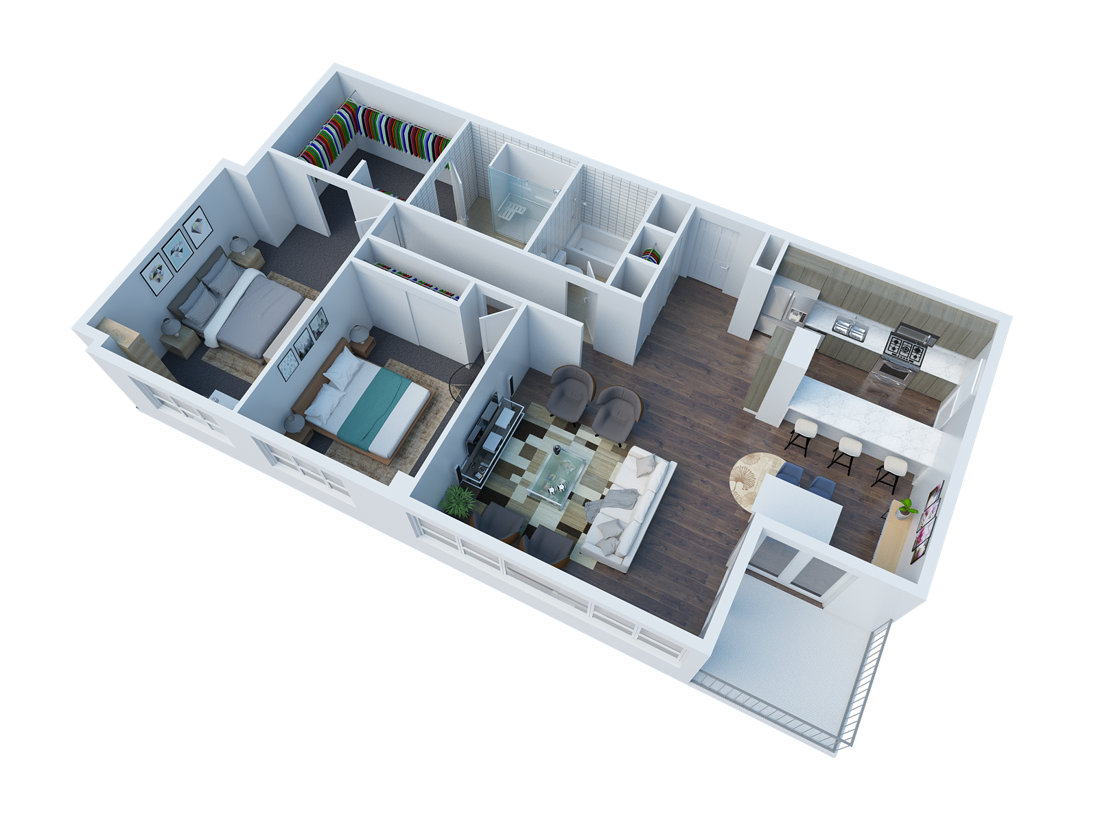 B3 Two Bedroom Floor Plan_The View Apartments B3 Two Bedroom Floor Plan_The View Apartments